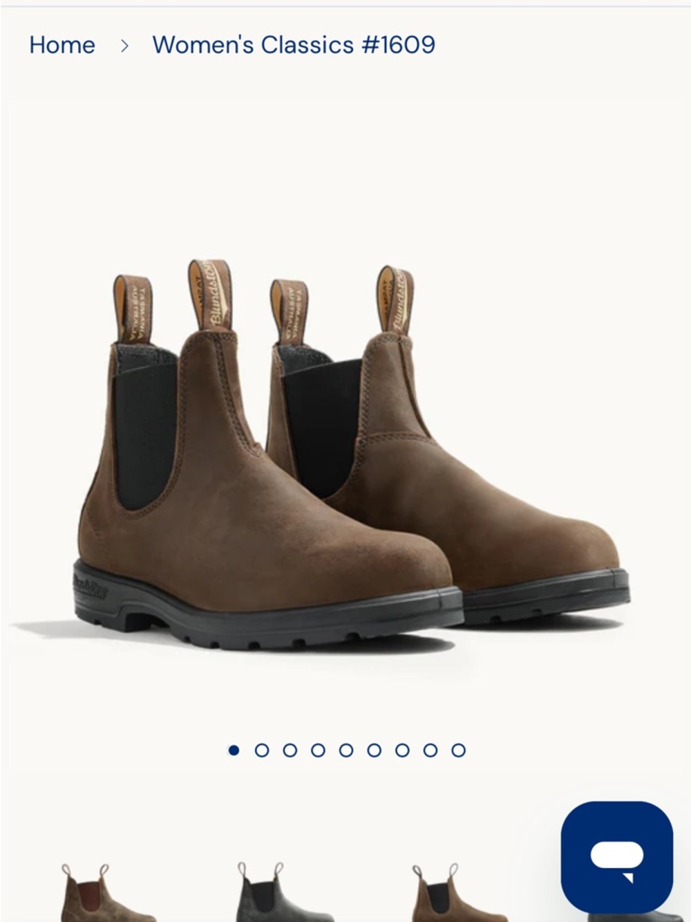Blundstone Brown Chelsea Booties with Black Elastic Panels - Picture 2 of 6